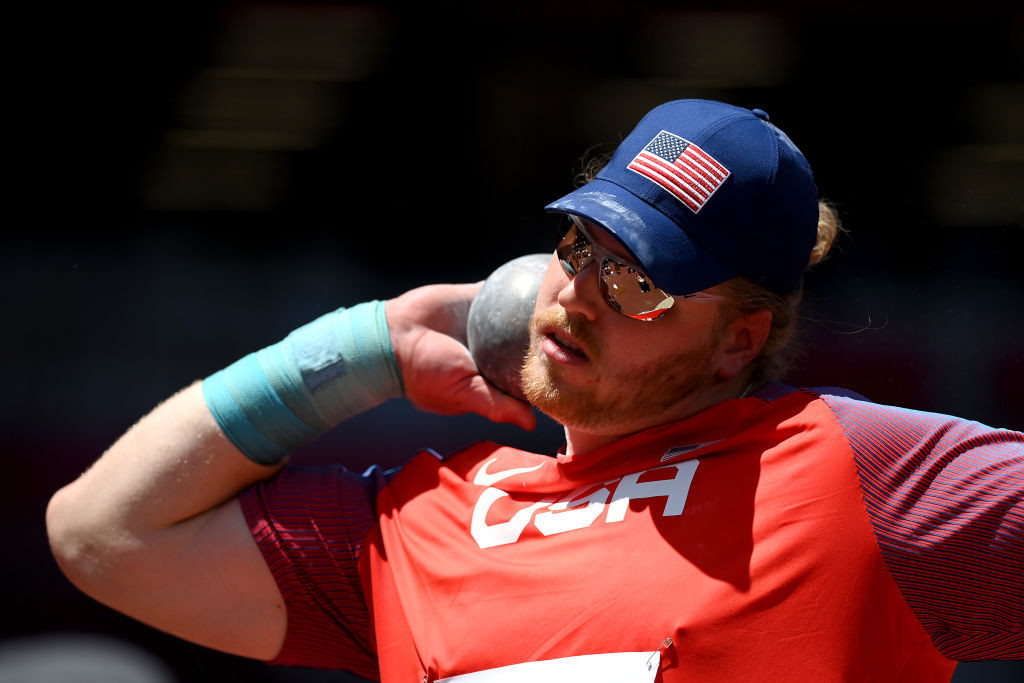 America's Ryan Crouser set three Olympic records in successfully defending his Rio 2016 men's shot put title ©Getty Images