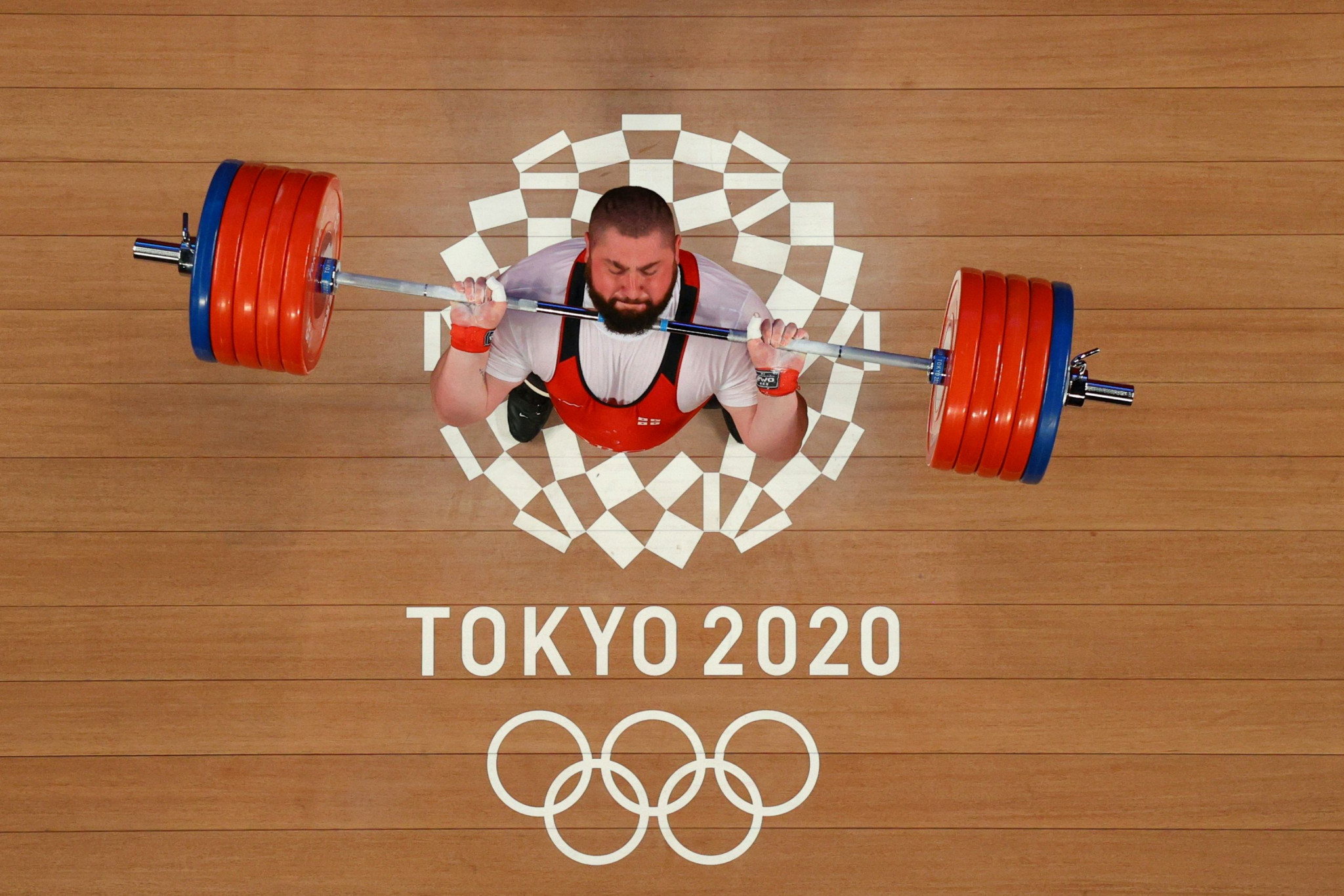 Lasha Talakhadze ended the Tokyo 2020 weightlifting programme in stunning fashion, breaking all three of his own super-heavyweight world records en route to a gold medal ©Getty Images