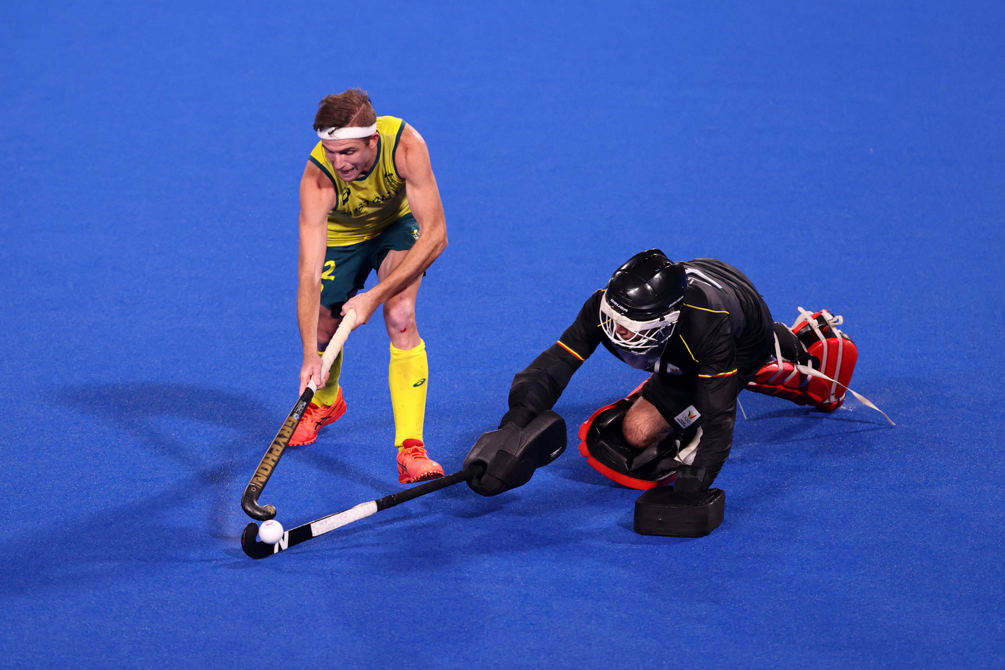 Goalkeeper Vincent Vanasch was the hero for Belgium, twice denying Australia's Jake Whetton in a shootout as Belgium won an Olympic hockey title for the first time ©Getty Images