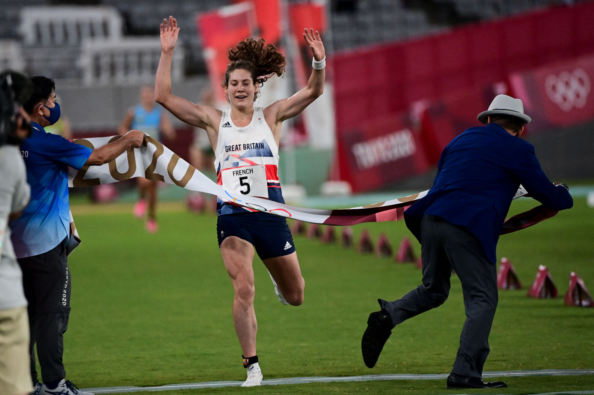 Kate French is aiming to defend her women's modern pentathlon title at Paris 2024 after her success at Tokyo 2020 ©Getty Images