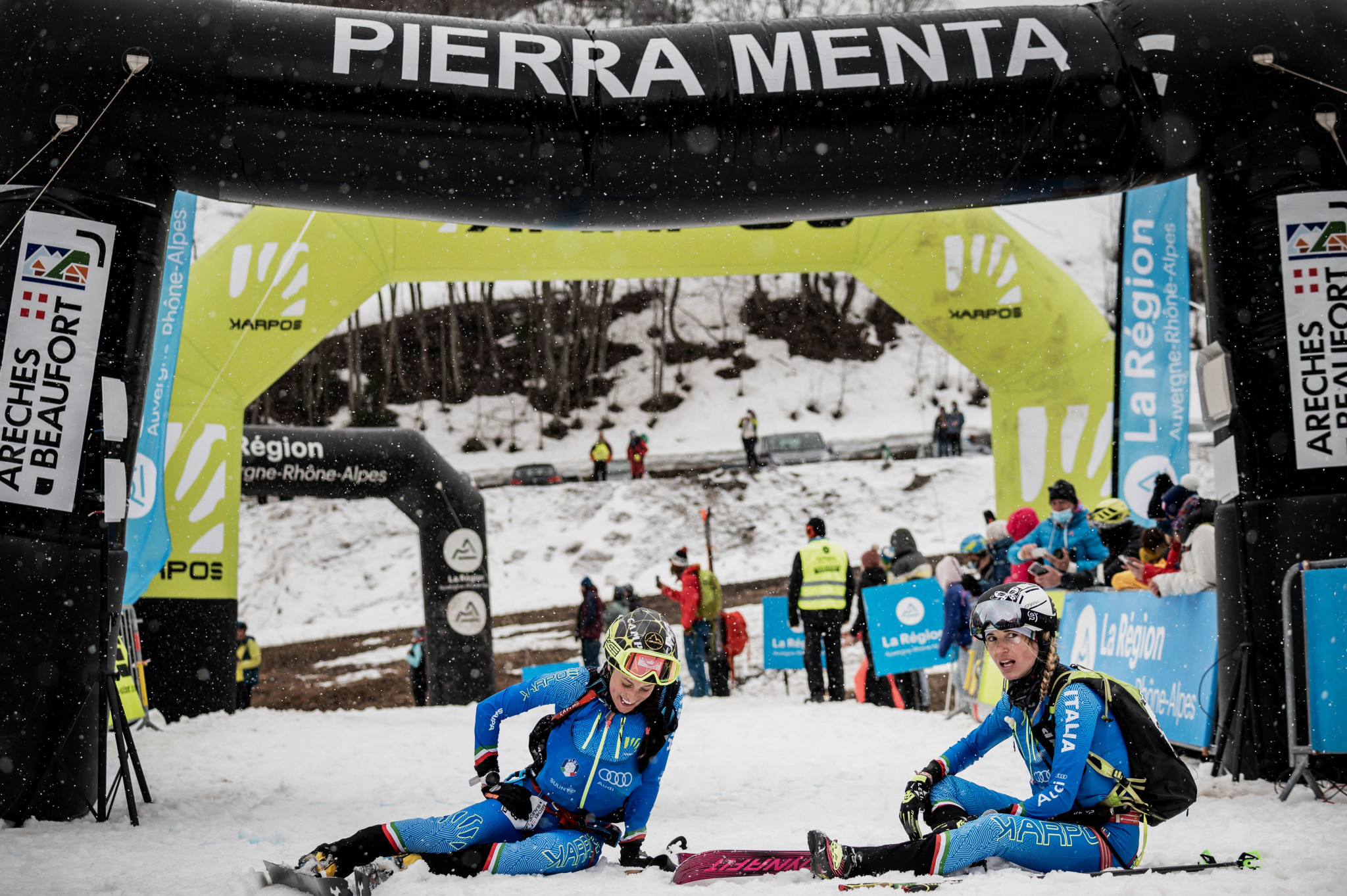 Giulia Murada, left, and Alba de Slivestro, right, won the 35th women's Pierra Menta ©Getty Images