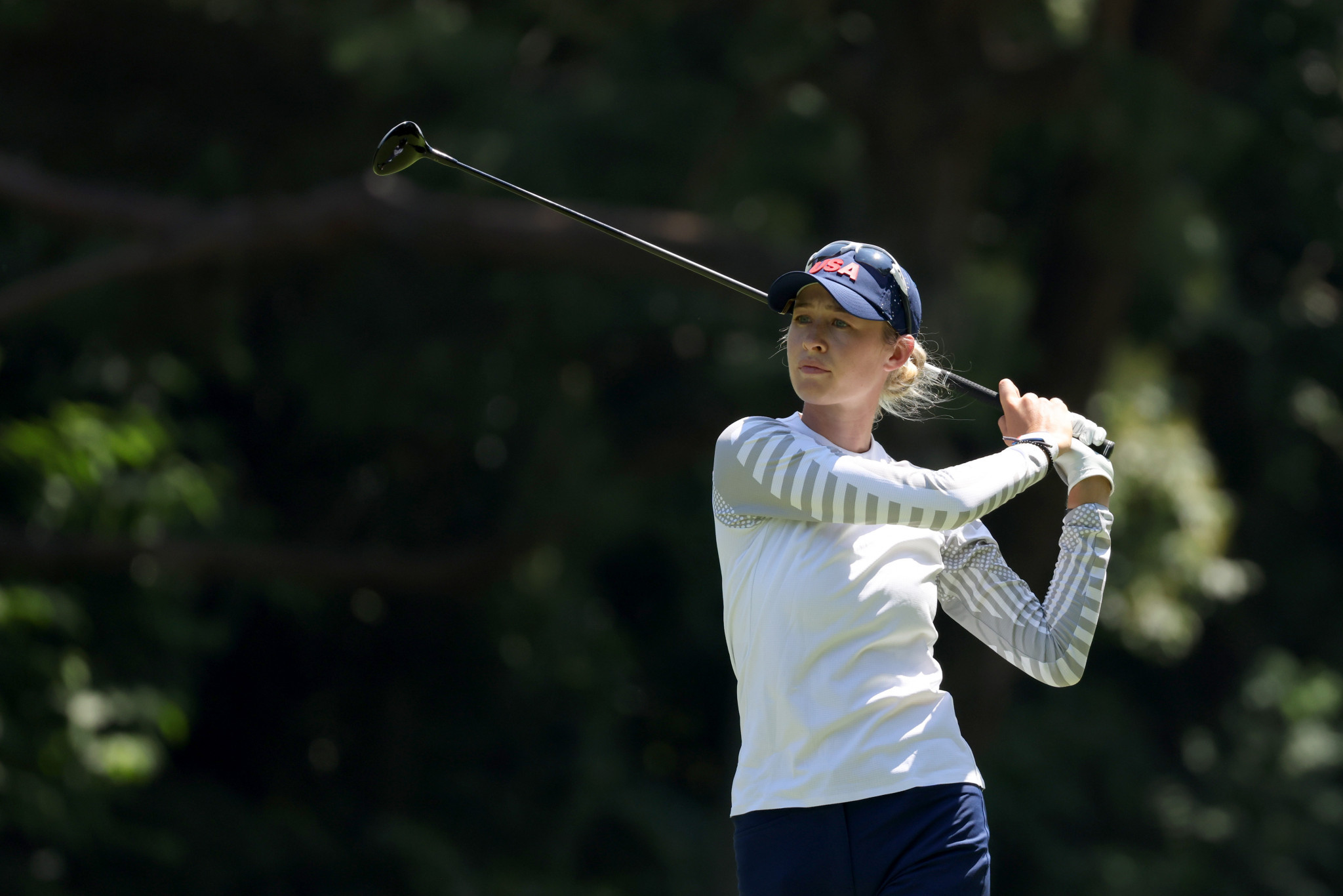 Nelly Korda of the United States leads by three shots heading into the final round of the women's Olympic golf tournament ©Getty Images