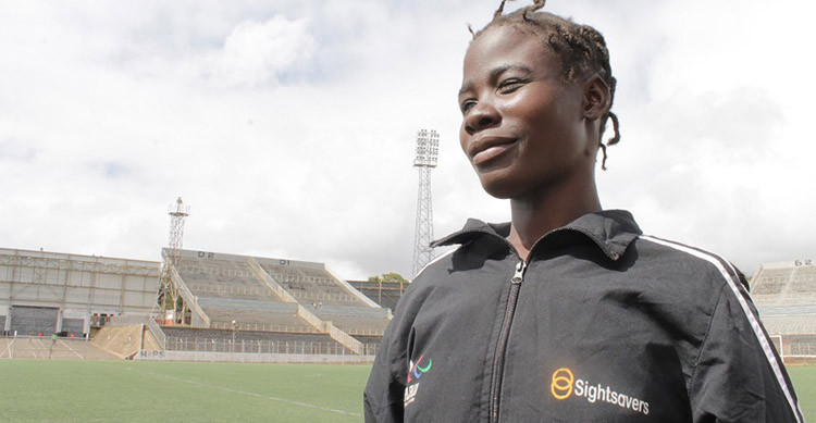 Banda's journey to Brazil for Rio 2016 was her first time on a plane ©Sightsavers