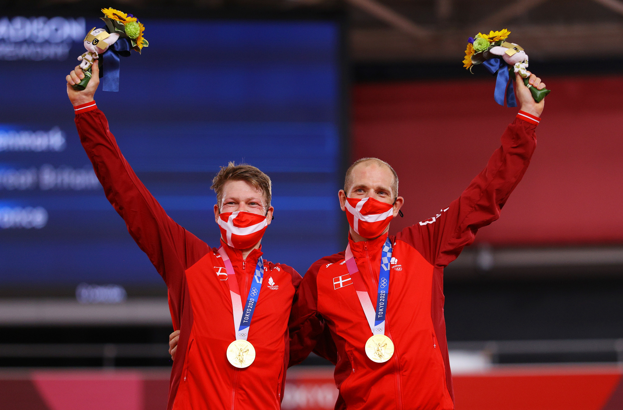Lasse Norman Hansen and Michael Mørkøv triumphed in the men's madison ©Getty Images