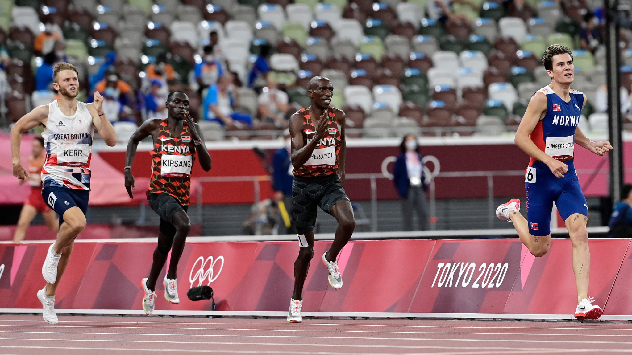 After 12 consecutive defeats by Kenya's world 1500m champion Timothy Cheruyiot, Norway's 20-year-old Jakob Ingebrigtsen reversed the roles in the Olympic 1500m final ©Getty Images
