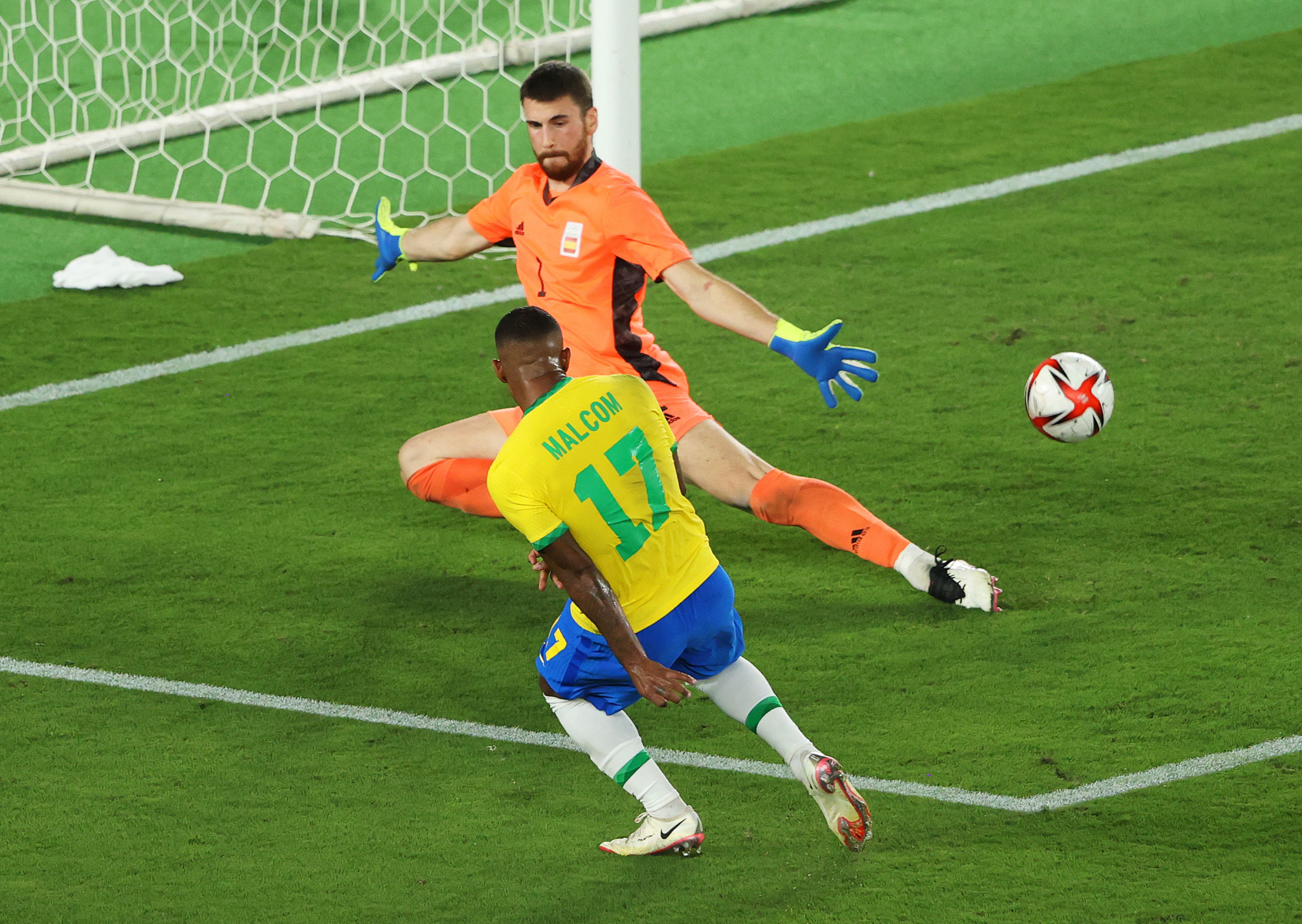 Malcom's extra time goal saw Brazil defeat Spain to win gold in the men's football competition ©Getty Images
