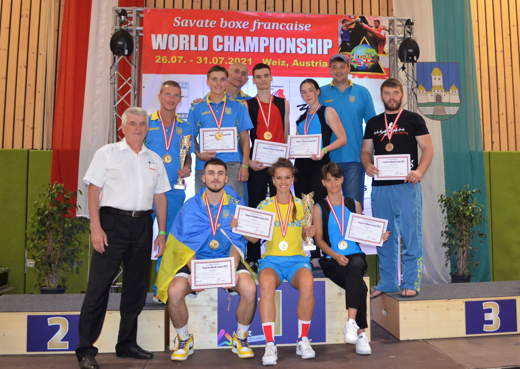 Ukraine also picked up a silver and bronze medal in addition to six golds ©FI Savate