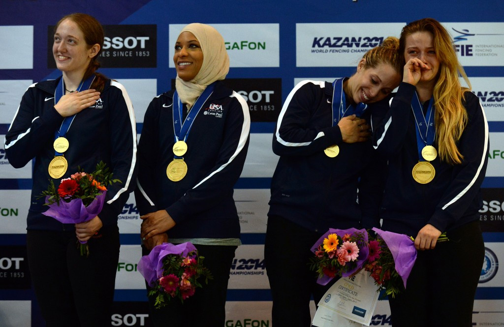 Ibtihaj Muhammad will become the first American Olympian to compete wearing the muslim headscarf, the hijab ©Getty Images 