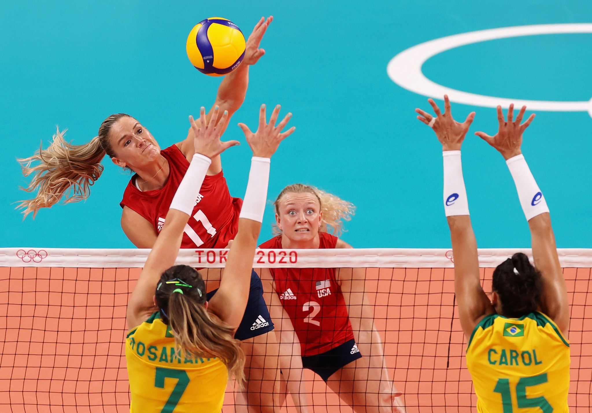 The United States dominated Brazil in the final of the women's volleyball at Tokyo 2020, winning in straight sets ©Getty Images
