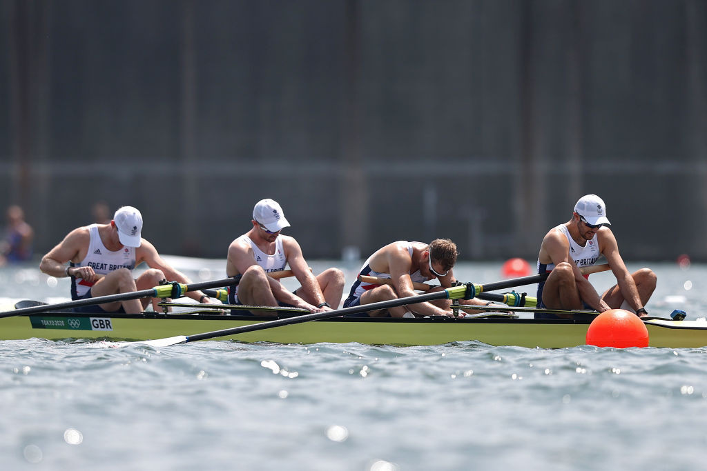 The British men's four were one of six crews to miss a medal by one place at the Tokyo 2020 Games ©Getty Images