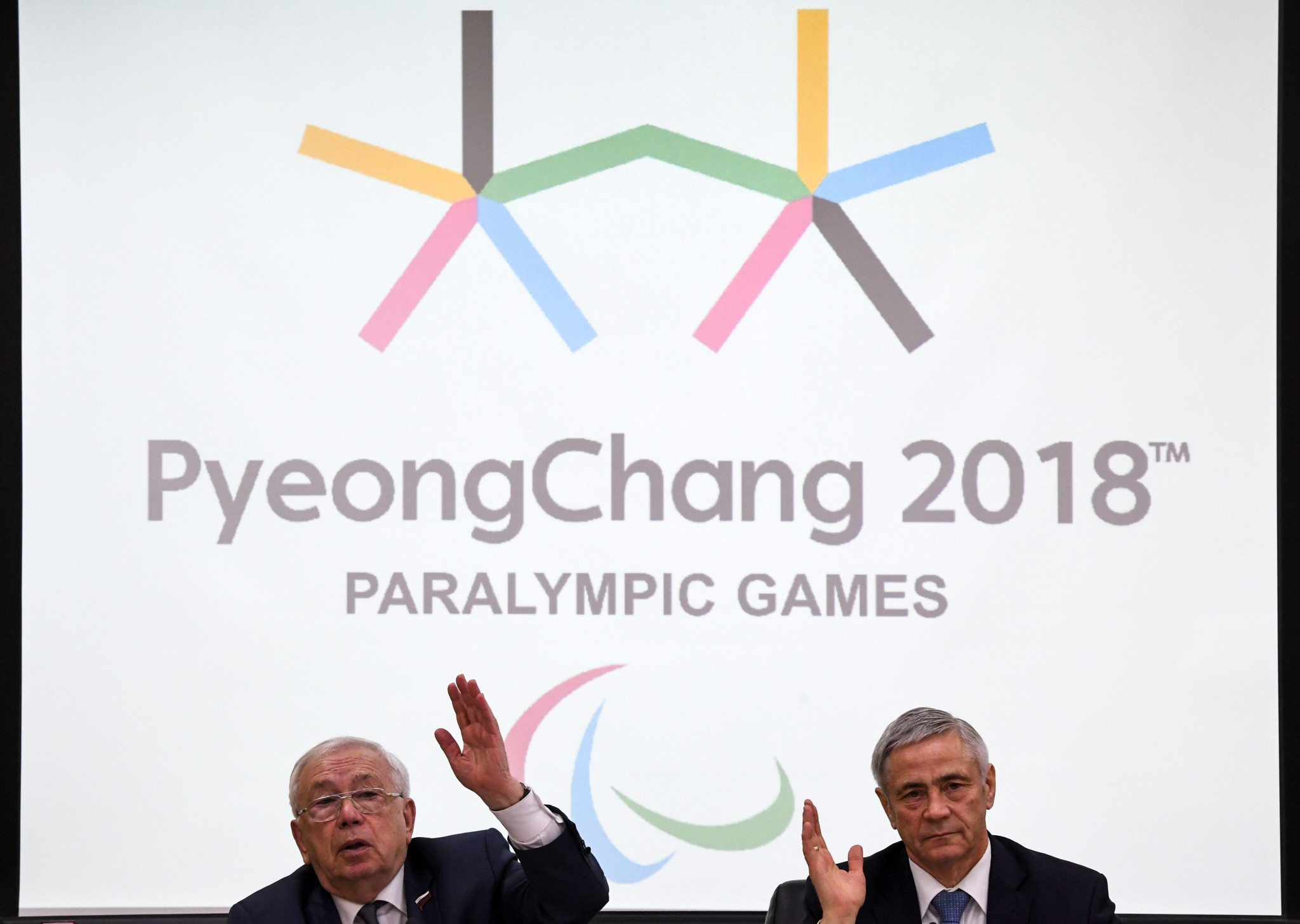 Pavel Rozhkov, right, has confirmed that the entire Russian Paralympic Committee delegation for Beijing 2022 is vaccinated against COVID-19 ©Getty Images