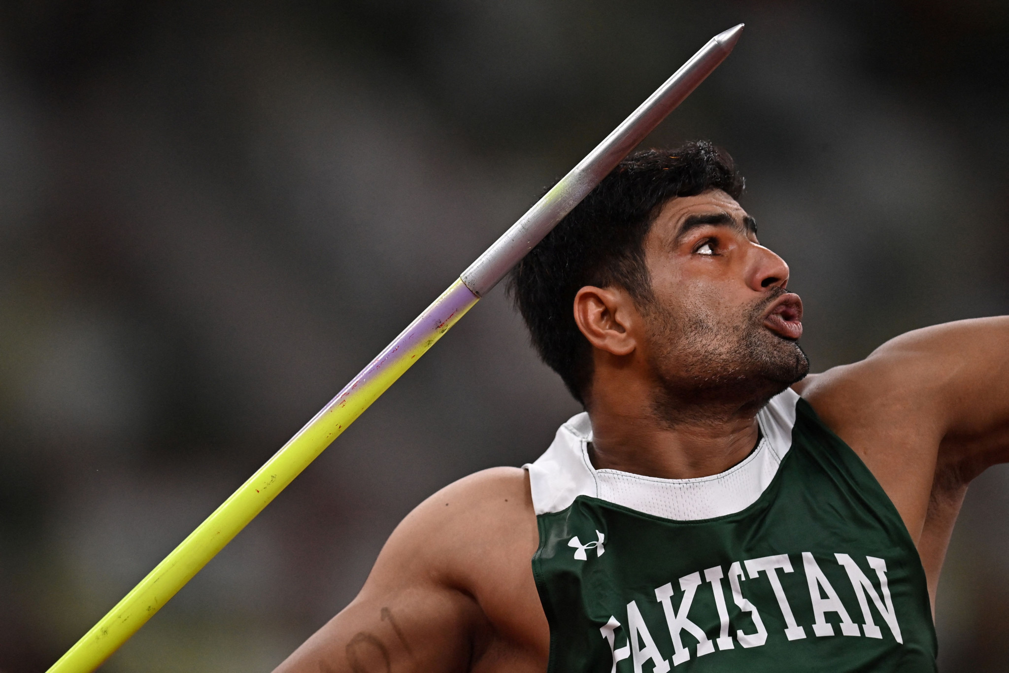 Arshad Nadeem came close to a medal in the men's javelin ©Getty Images