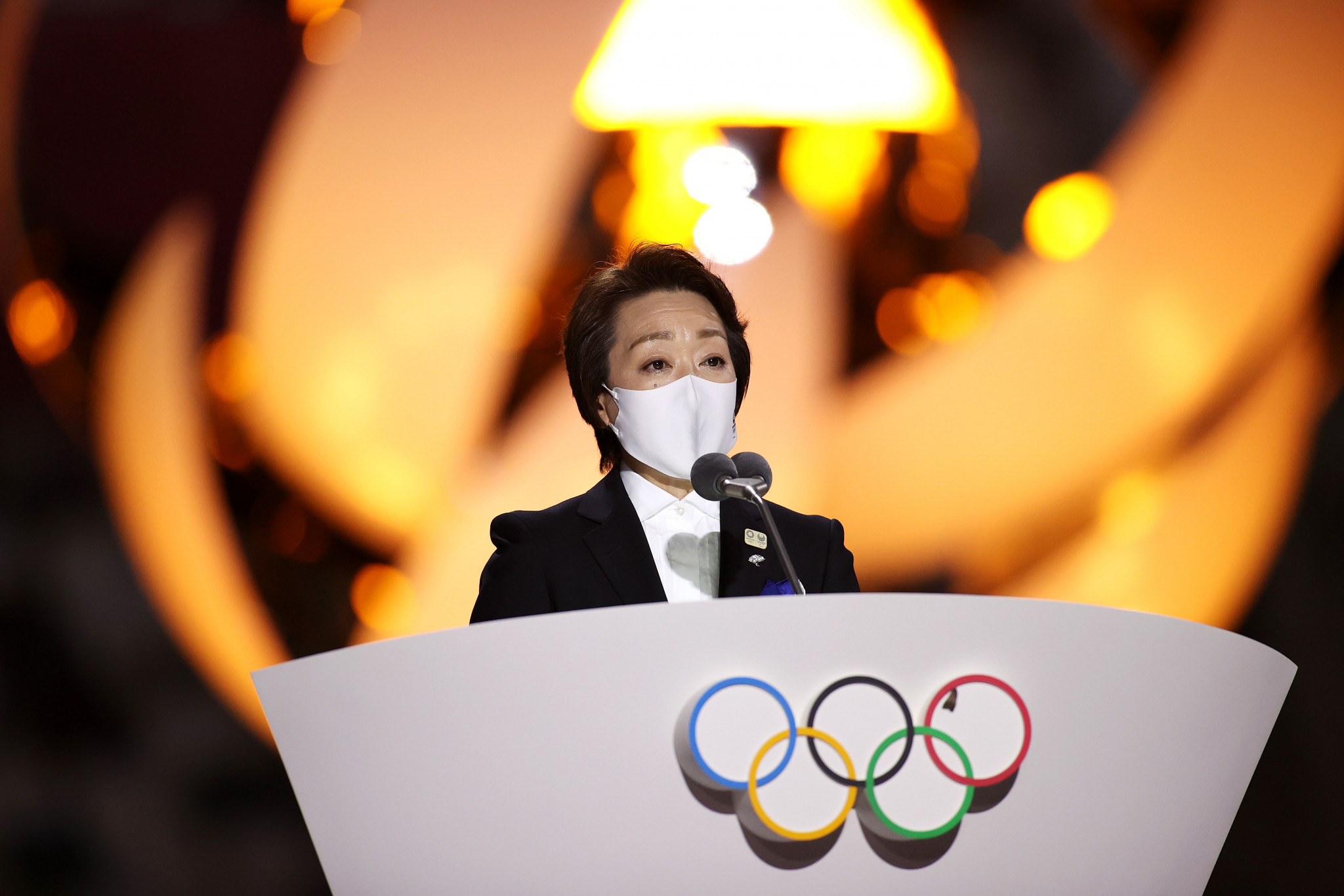 Tokyo 2020 President Seiko Hashimoto was among the dignitaries to speak during the Closing Ceremony ©Getty Images