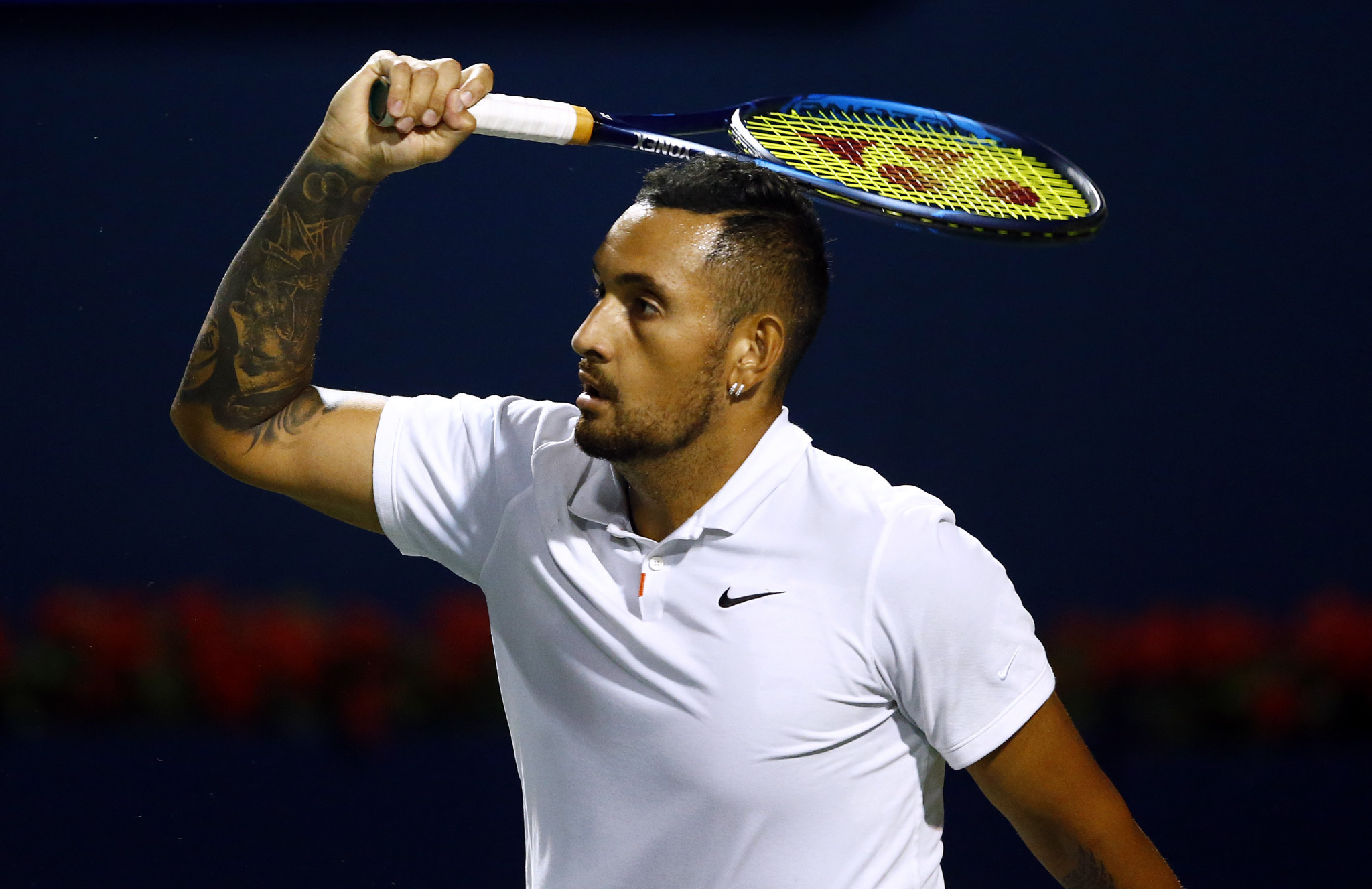 Nick Kyrgios was defeated in three sets by Reilly Opelka in a battle of the big servers at the Canadian Open ©Getty Images