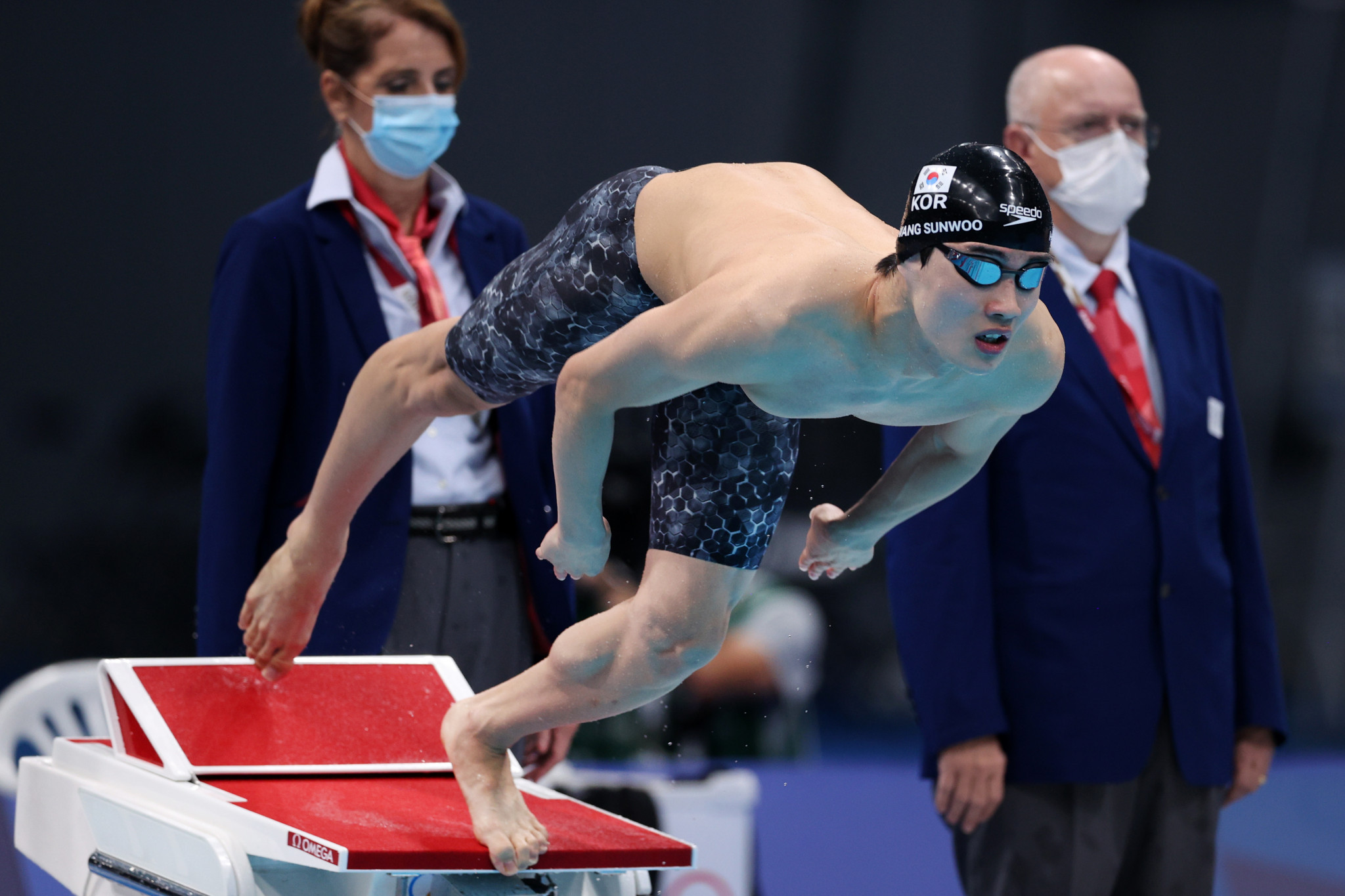 Hwang Sun-woo won the only Asian swimmer in both the men's 100m and 200m freestyle finals at the Olympics ©Getty Images