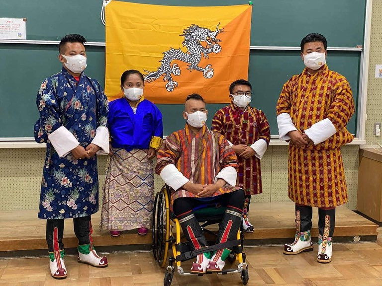 Bhutan's first Paralympic delegation rub shoulders with civic leaders in Japan