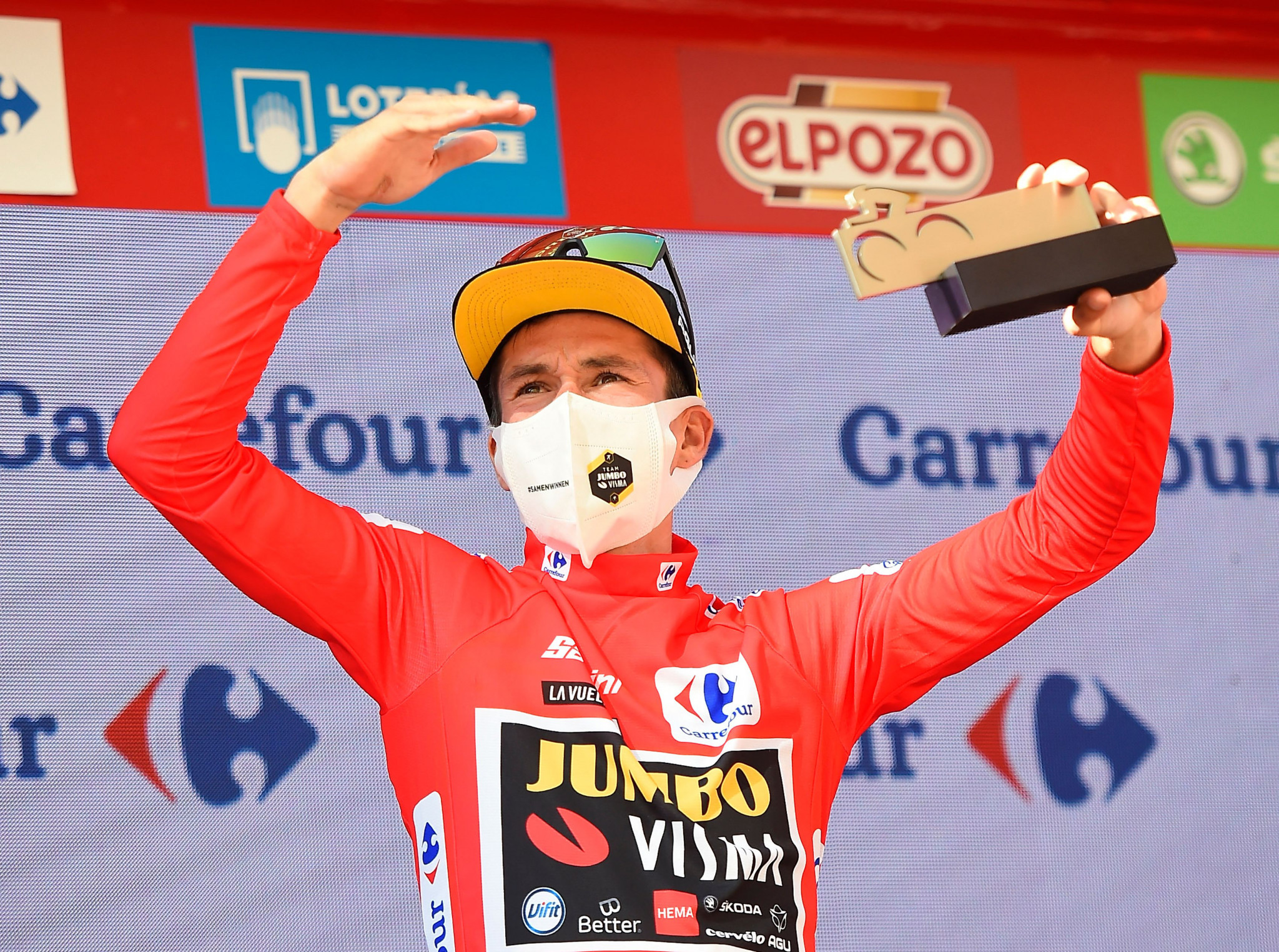 Primož Roglič retained the race leader's red jersey heading into the first summit finish of the Vuelta, scheduled to take place tomorrow ©Getty Images