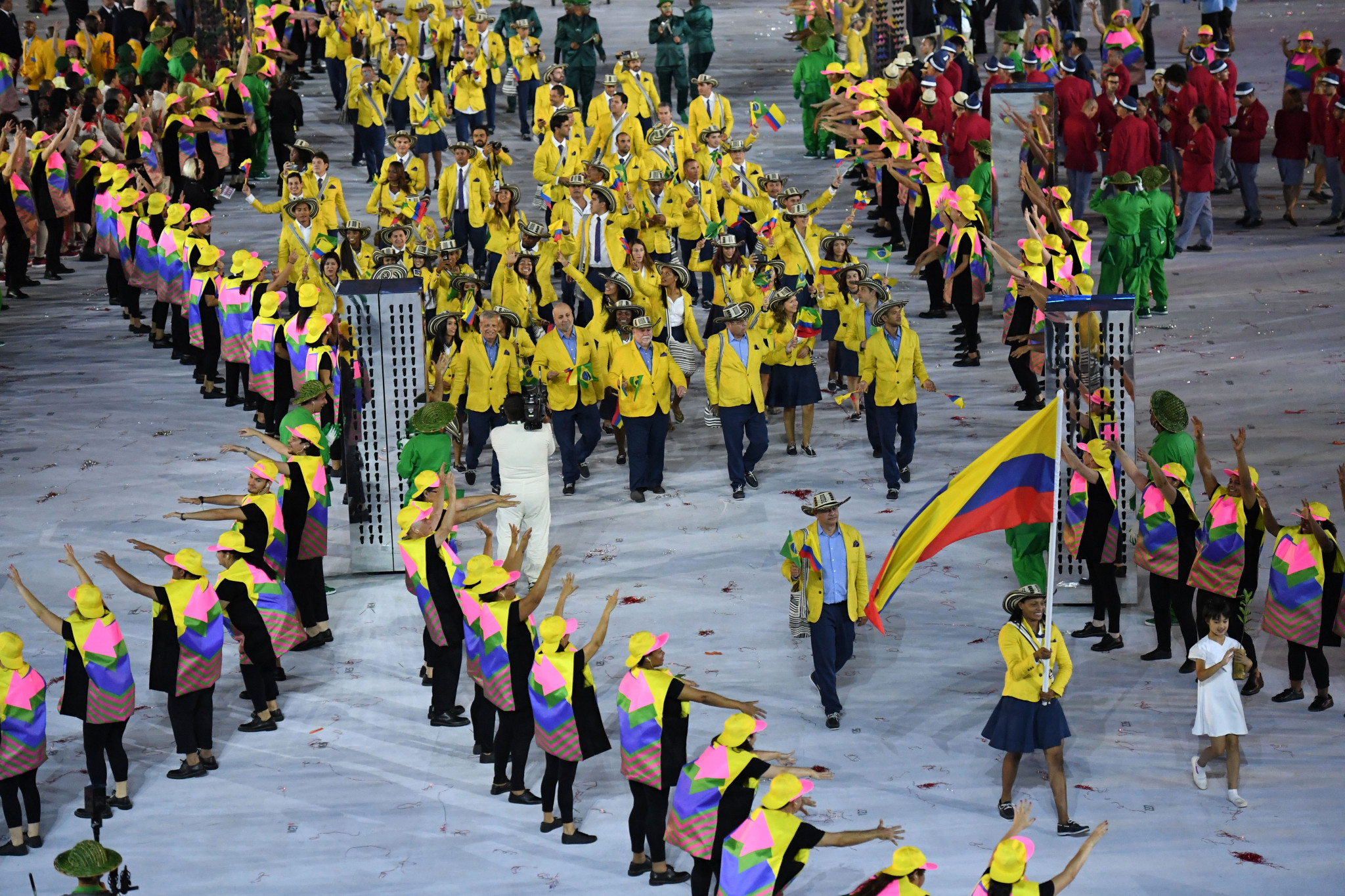 Yuri Alvear was Colombia's flagbearer at the Rio 2016 Olympic Opening Ceremony  ©Getty Images