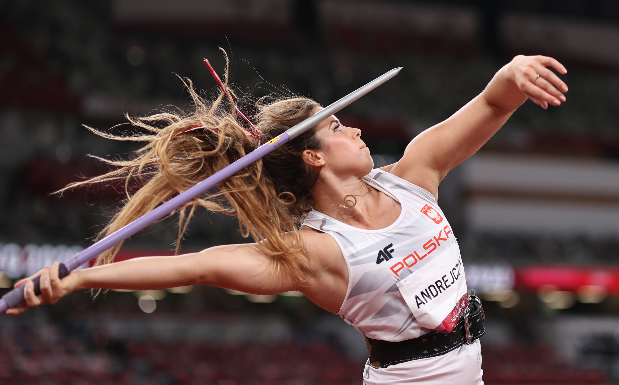 Maria Andrejczyk's recorded a throw of 64.61m in the Tokyo 2020 women's javelin final ©Getty Images