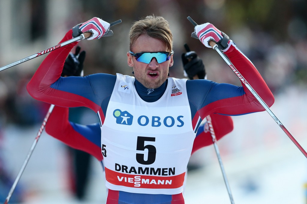 Petter Northug led home a Norwegian clean sweep in the men's event