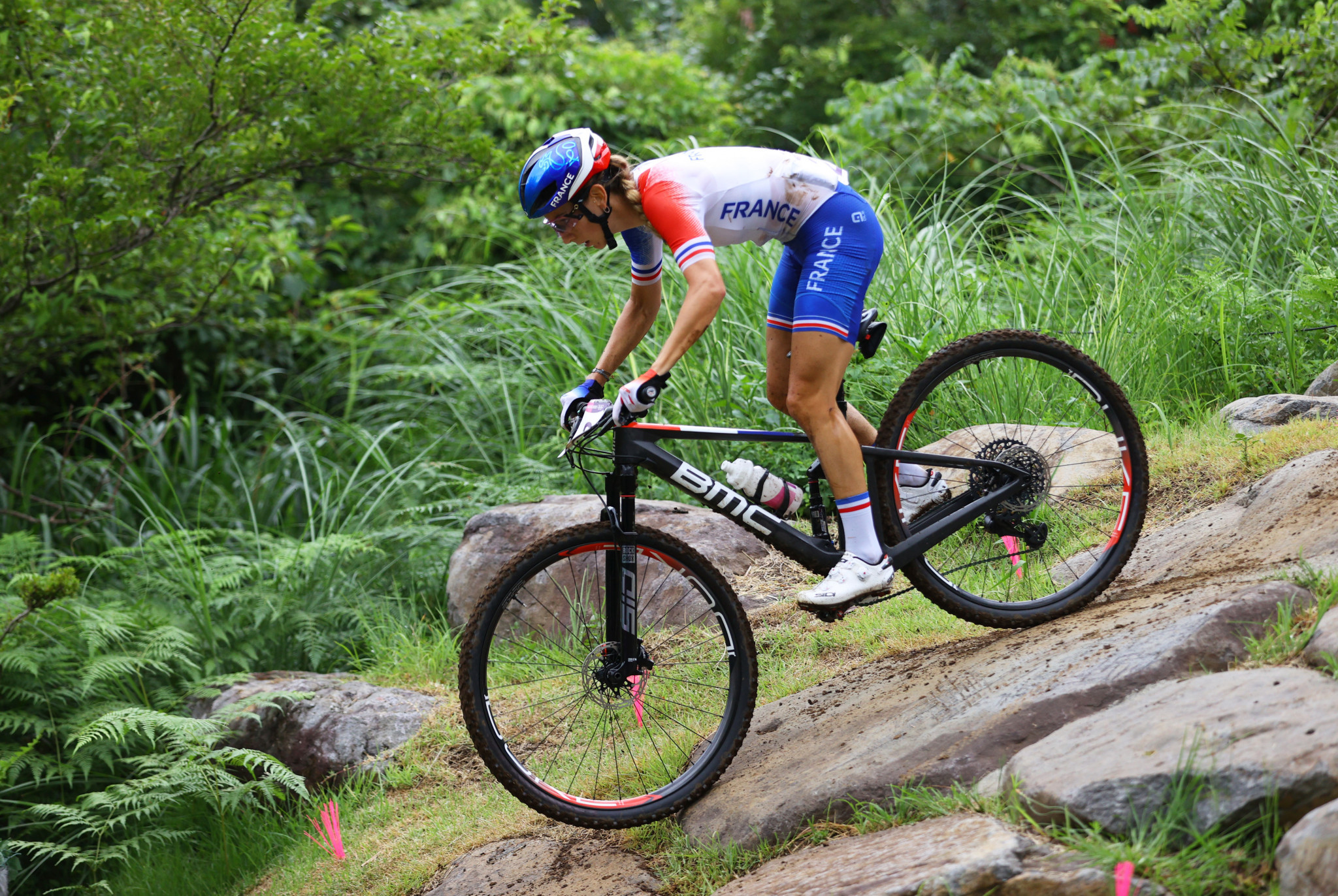 Pauline Ferrand Prevot, who came 10th in the Tokyo 2020 women's cross-country mountain biking final, won the women's elite race at the 2021 Elite European Mountain Bike Championships ©Getty Images