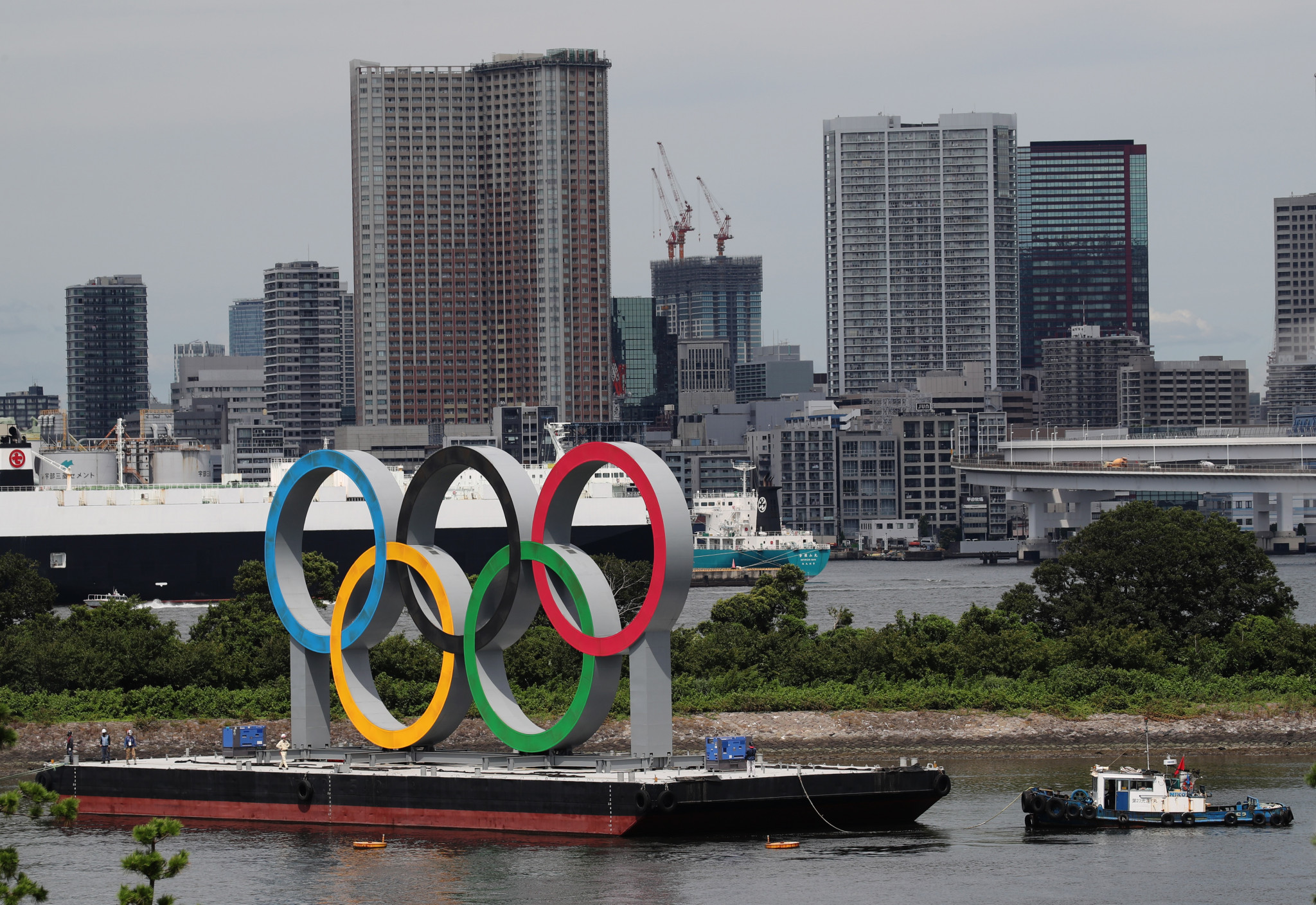 The Olympic Rings have been removed to make way for the Paralympic symbol  ©Getty Images