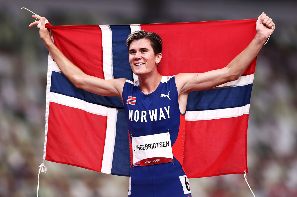 Norway's Tokyo 1500m champion Jakob Ingebrigtsen will face the Tokyo silver medallist and world champion Timothy Cheruiyot of Kenya at the Eugene Wanda Diamond League meeting ©Getty Images