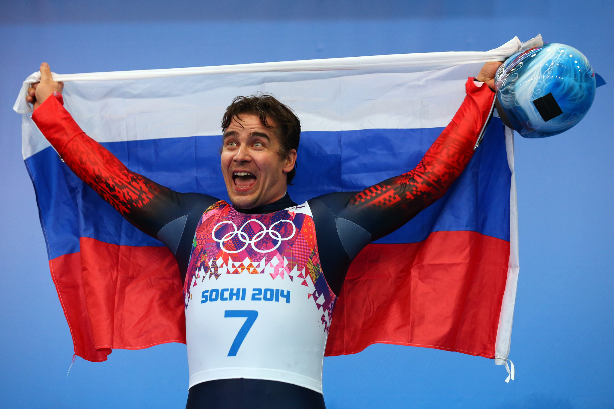 Albert Demchenko won men’s singles silver in the luge for Russia at Sochi 2014 ©Getty Images