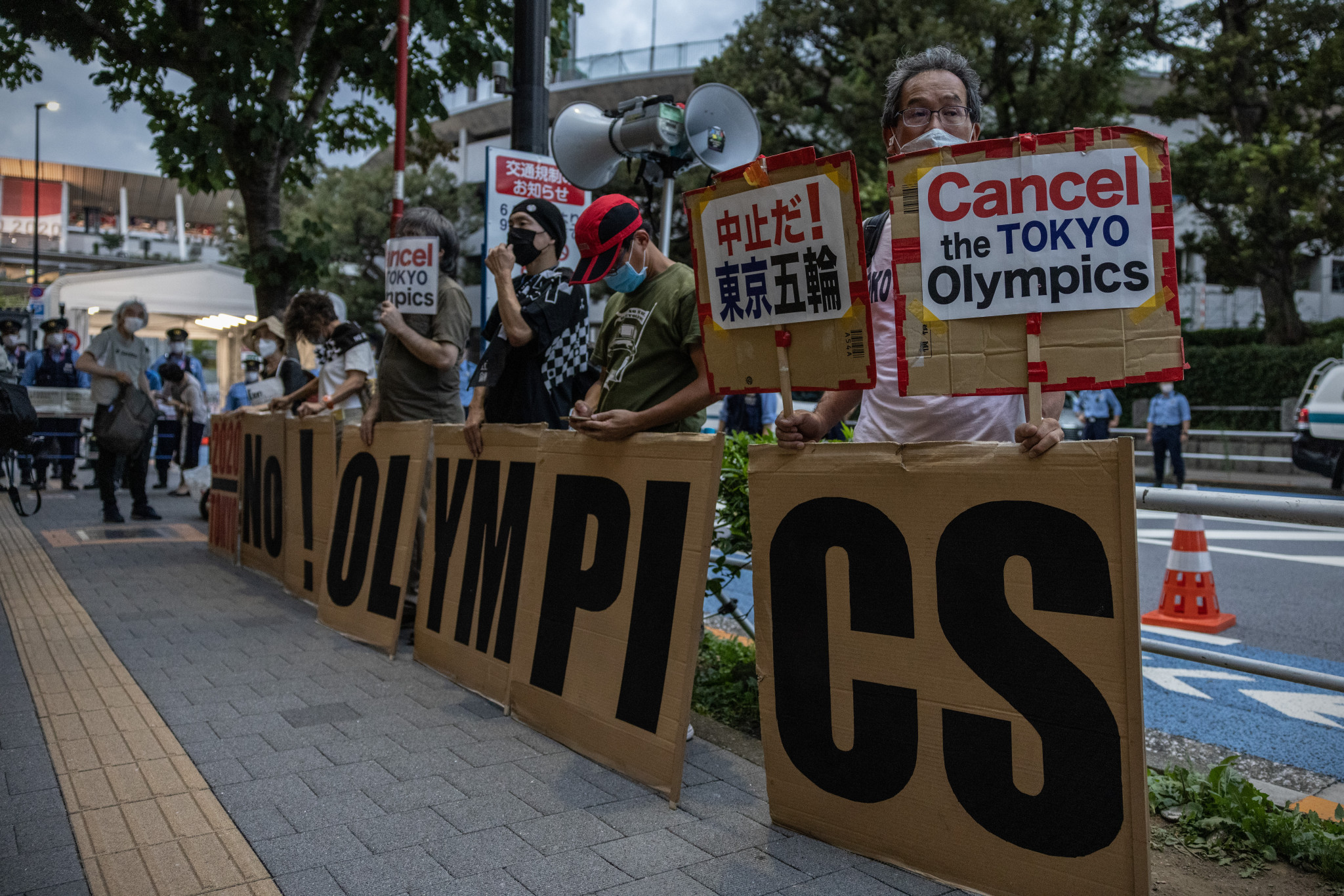 There have been protests against the Tokyo 2020 Olympics going ahead due to the rising number of COVID cases in Japan ©Getty Images