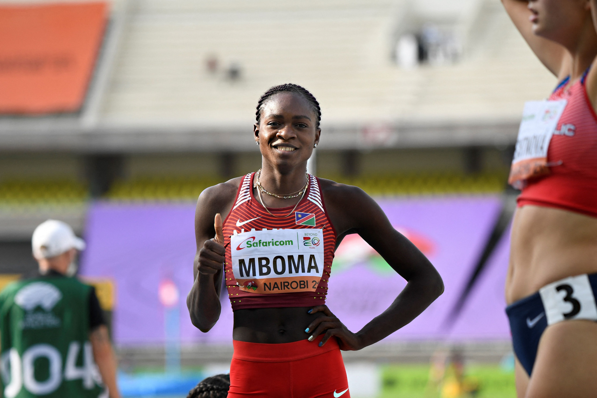 Christine Mboma has added an under-20 world title to her Olympic silver medal ©Getty Images