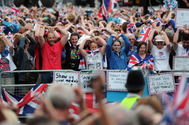 British fans turn out to support Mo Farah and co during the London 2012 victory parade - but many committed athletics followers were frustrated in their efforts to gain tickets to watch their chosen sport at the Games ©Getty Images