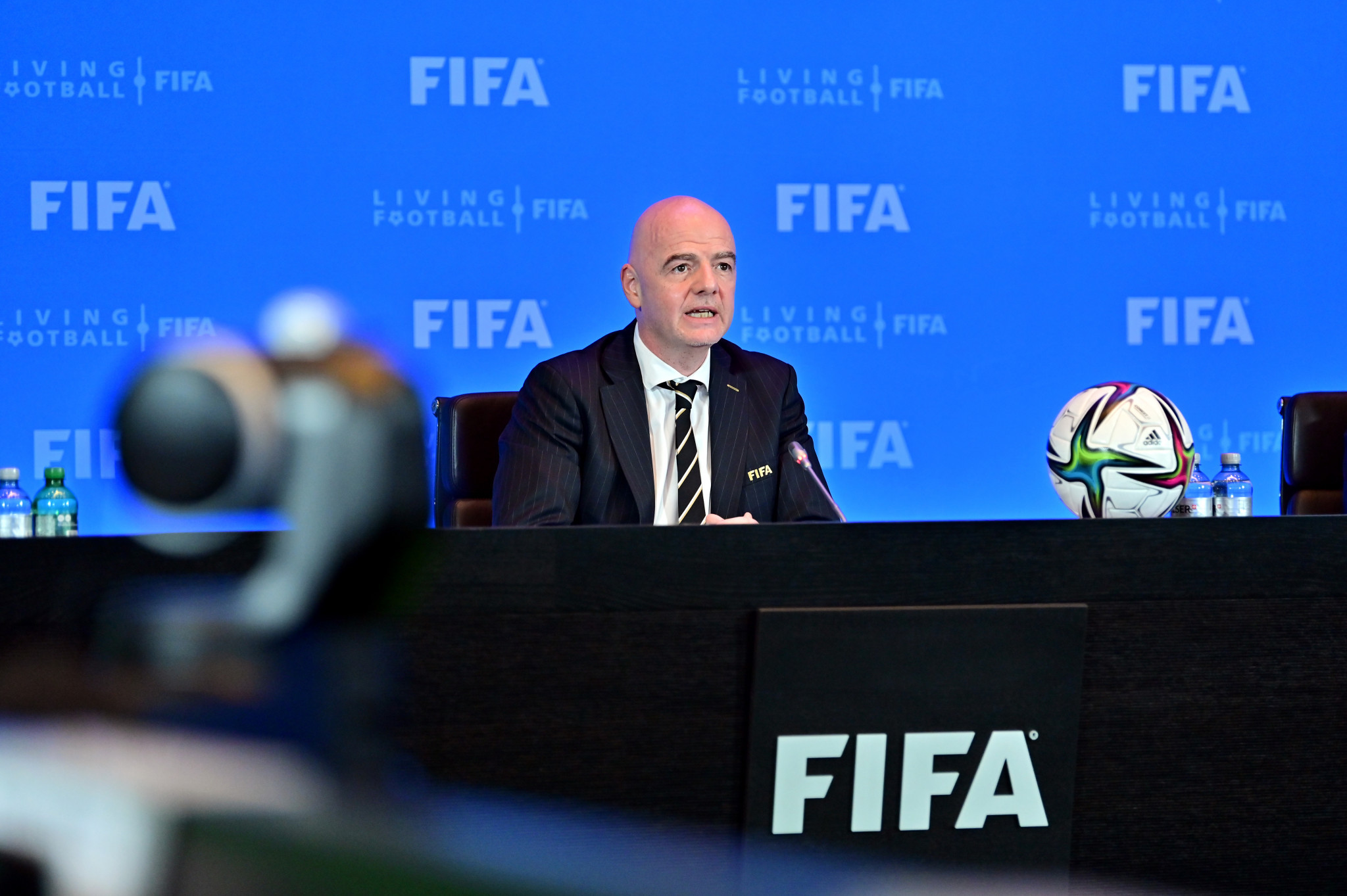 FIFA President Gianni Infantino has moved to Doha ©Getty Images