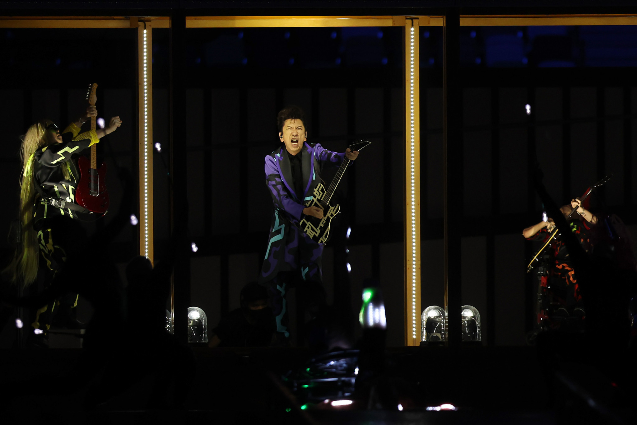 Japanese musician Tomoyasu Hotei was among the performers at the Opening Ceremony, who were drawn mainly from the host nation ©Getty Images