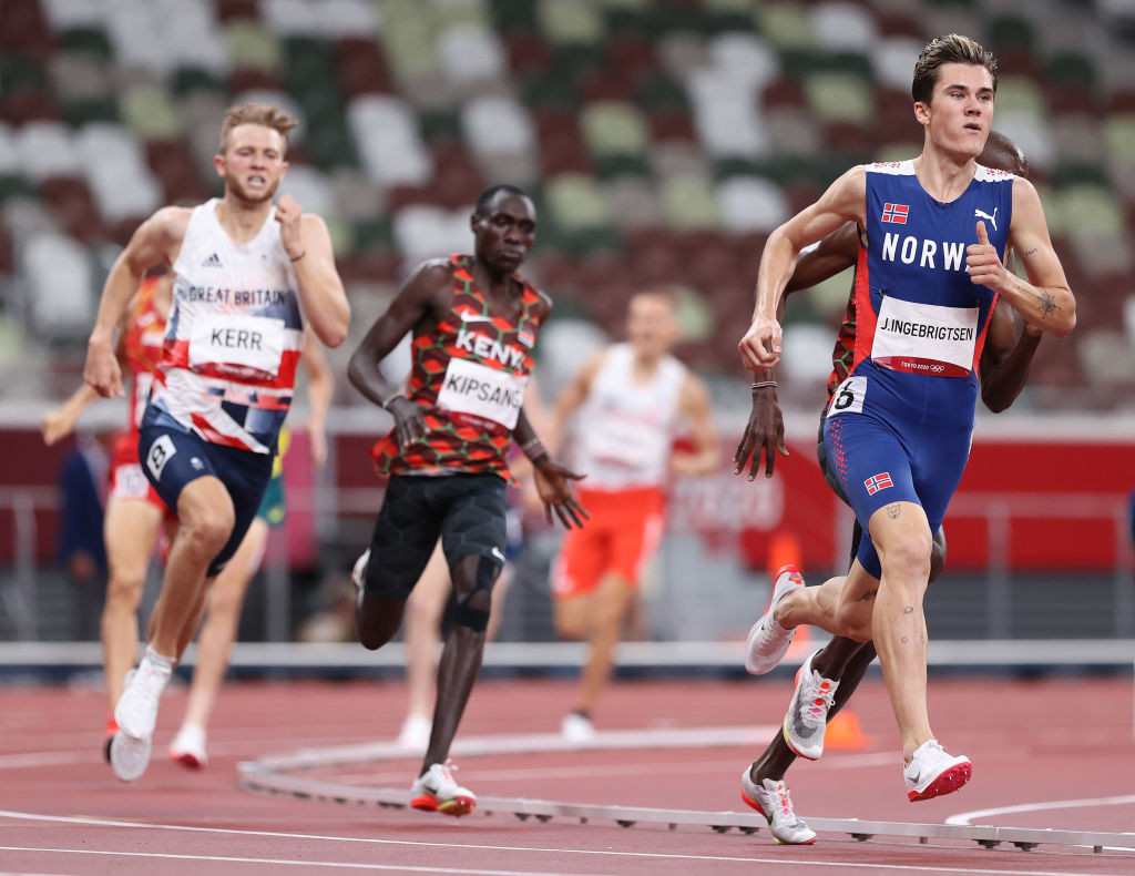 Olympic 1500 metres champion Jakob Ingebrigtsen will race over 3,000m at tomorrow night's Diamond League meeting in Lausanne ©Getty Images