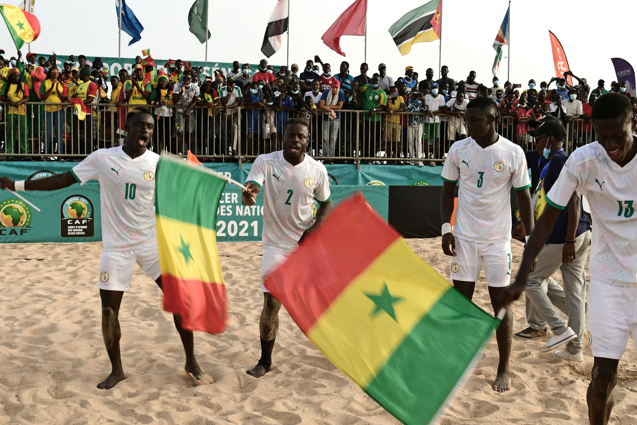 Senegal have been true giant-killers at the FIFA Beach Soccer World Cup, beating first defending champions Portugal and now five-time kings Brazil - the most decorated team in the history of the competition ©Getty Images