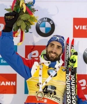 Frenchman Martin Fourcade claimed victory in the men's sprint race in Canmore ©IBU