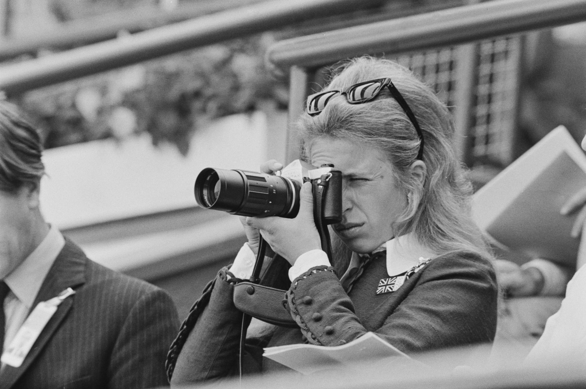 Princess Anne, behind the camera at the 1972 Olympics, was often found chased by them ©Getty Images