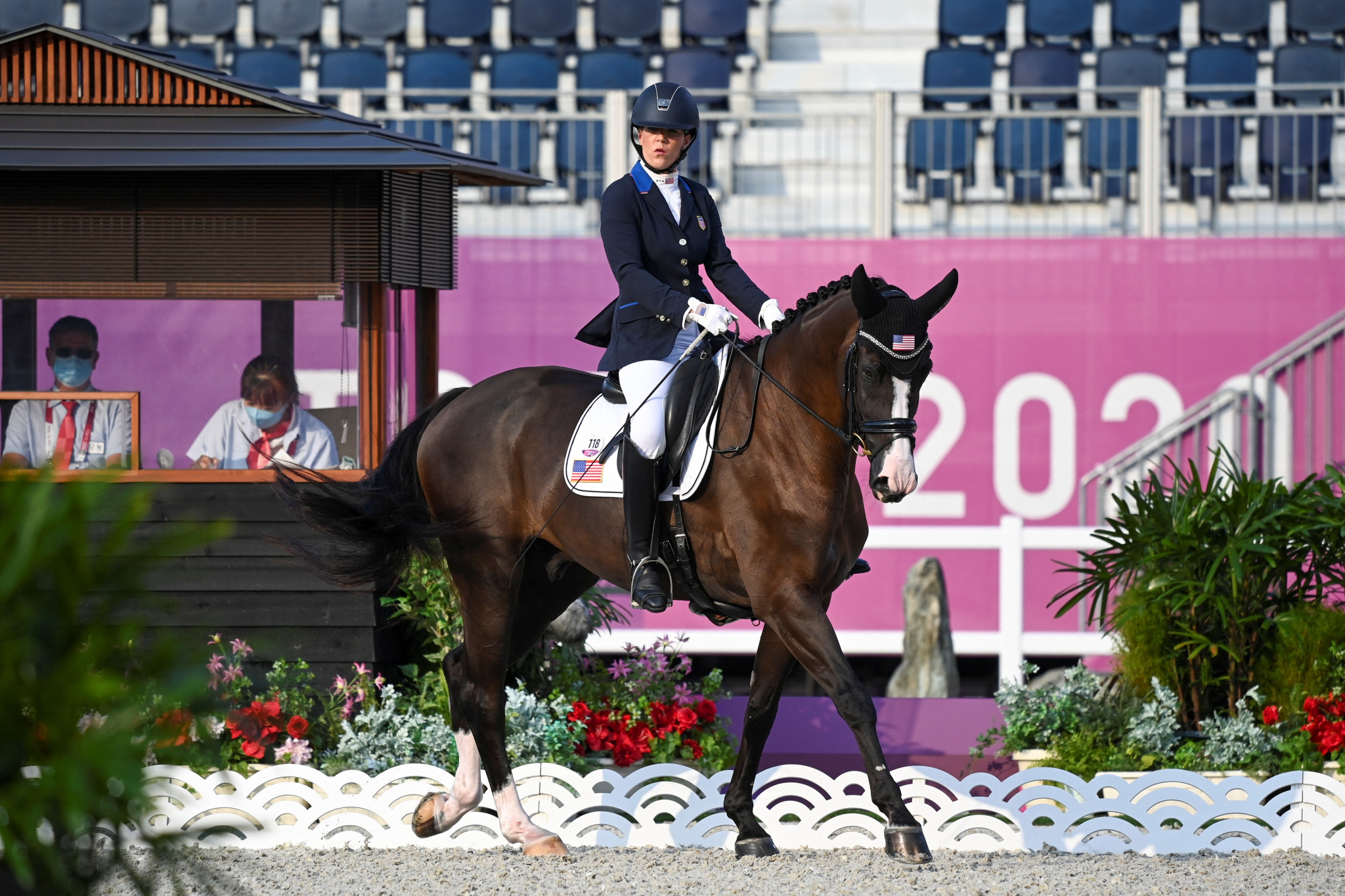 American Roxanne Trunnell earned gold in the individual grade I dressage competition ©Getty Images