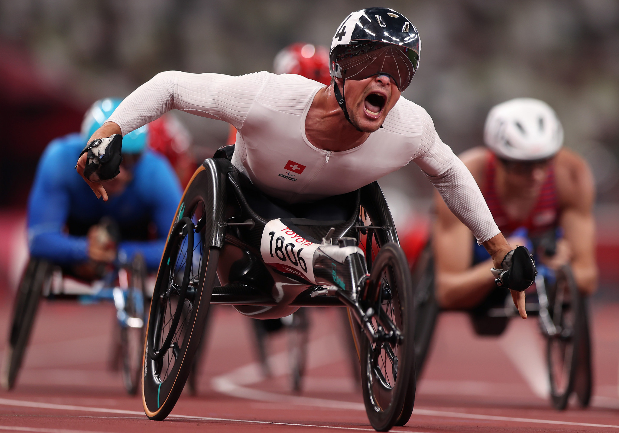 Marcel Hug won the men's T54 5000m for his third Paralympic gold medal ©Getty Images