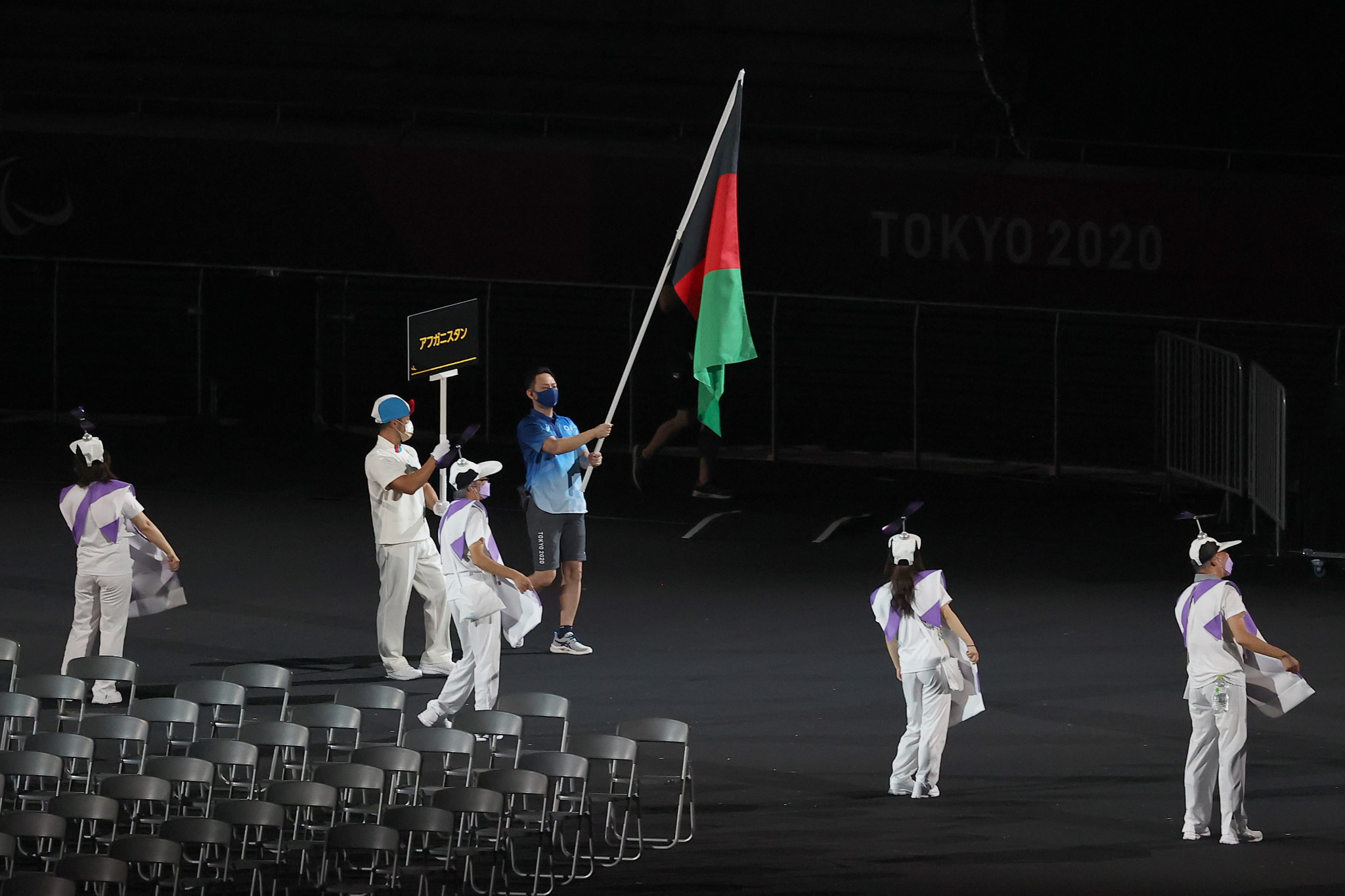 Afghanistan's flag being shown at the Opening Ceremony was both symbolic and also a sign of the IPC's hope the athletes could compete ©Getty Images