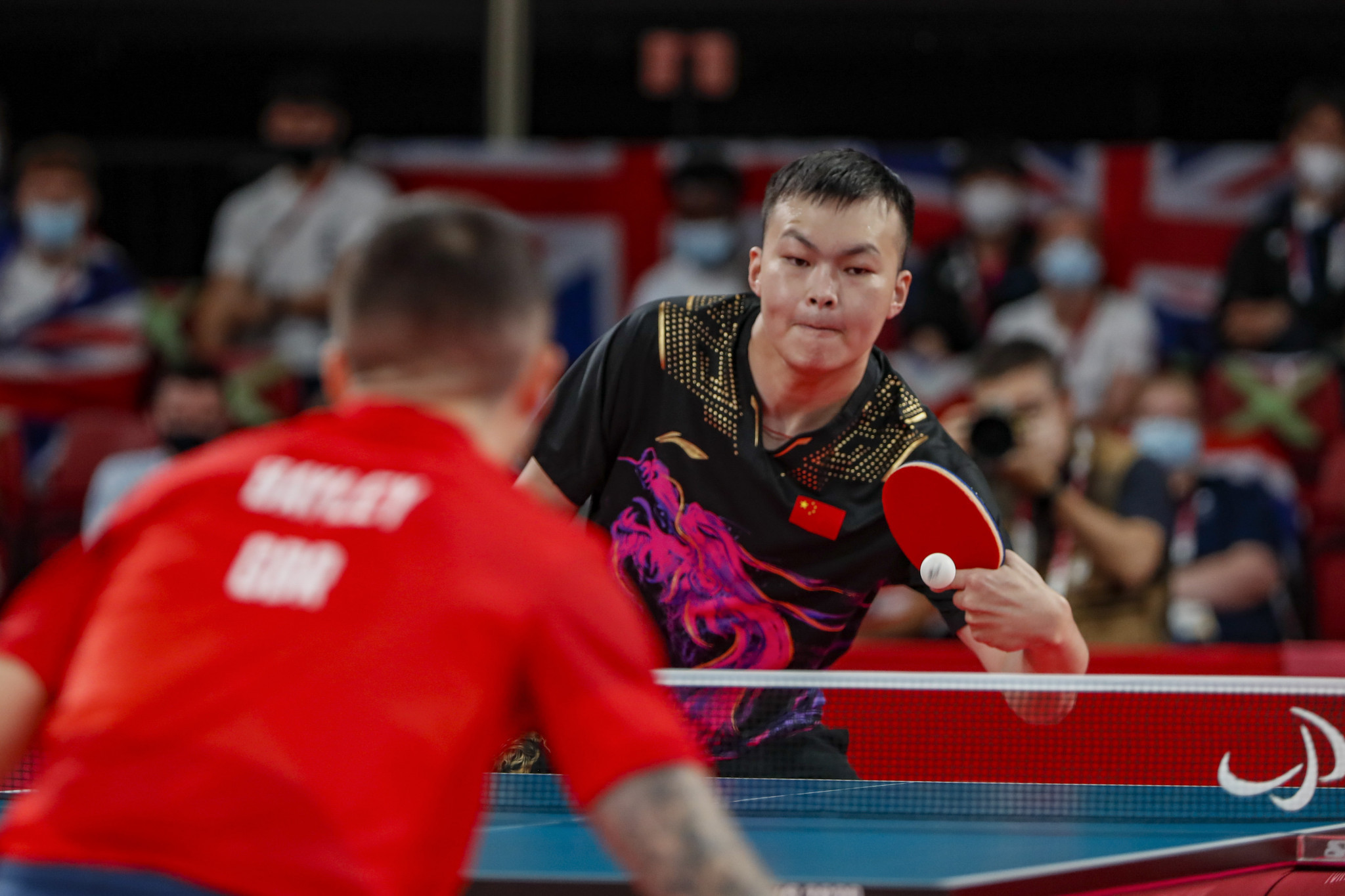 Yan Shuo of China defeated defending champion Will Bayley of Britain in the men's TT7 table tennis singles final ©Getty Images
