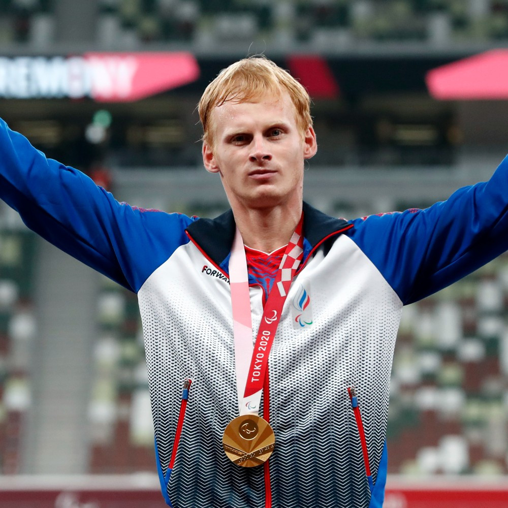 Evgenii Torsunov won long jump T36 gold at the Tokyo 2020 Paralympics ©Getty Images