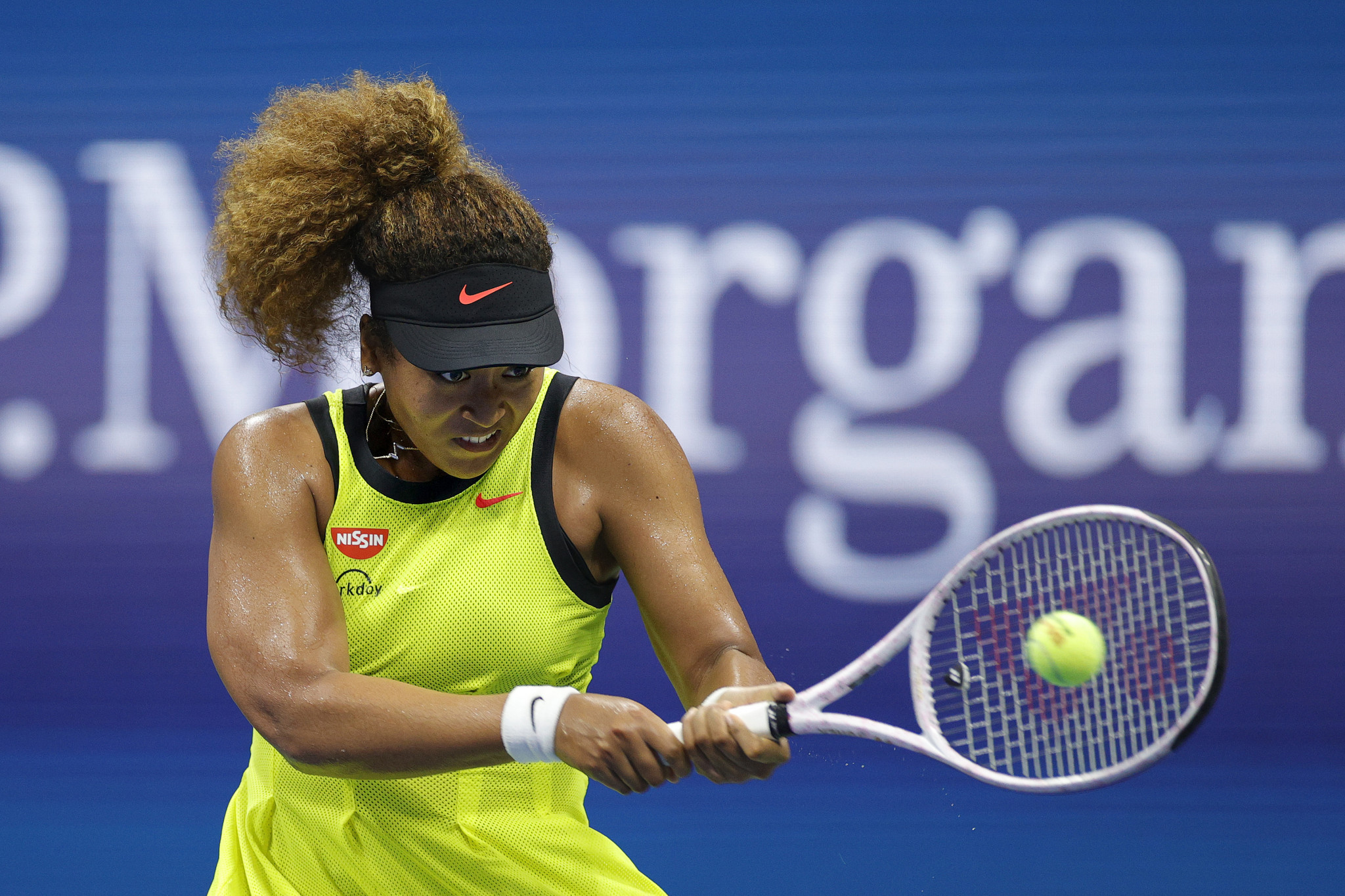 Japan's Naomi Osaka beat the Czech Republic's Marie Bouzkova 6-4, 6-1 on her Grand Slam return at the US Open in New York City ©Getty Images