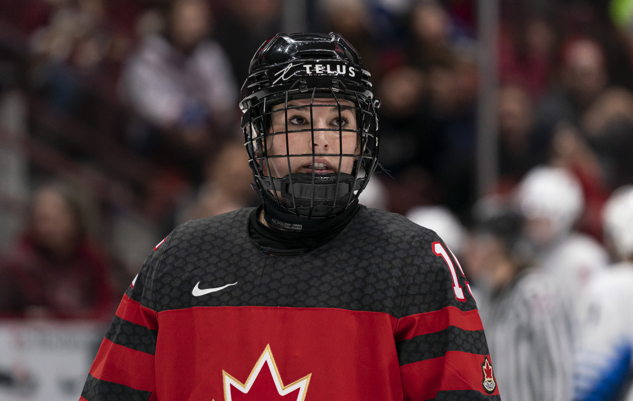 Mélodie Daoust scored twice in Canada's 4-0 win against Switzerland, and the tournament's leading scorer has now notched six goals and 12 points in Calgary ©Getty Images