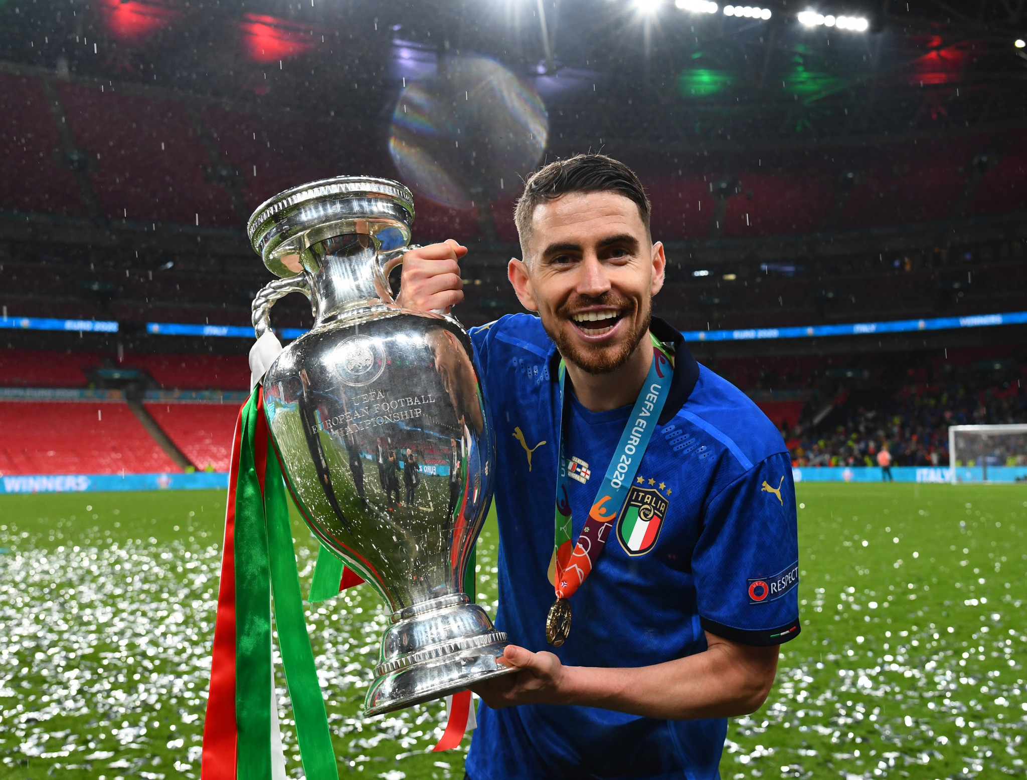 Jorginho has been named UEFA Men's Player of the Year after helping Chelsea and Italy to European success ©Getty Images