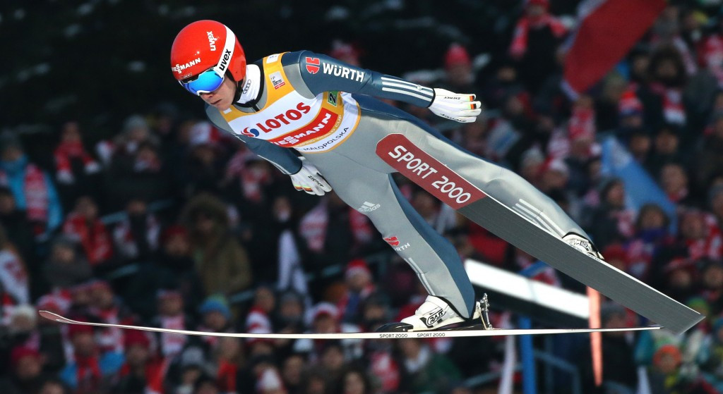 Andreas Wellinger of Germany lies in second place after qualification ©Getty Images