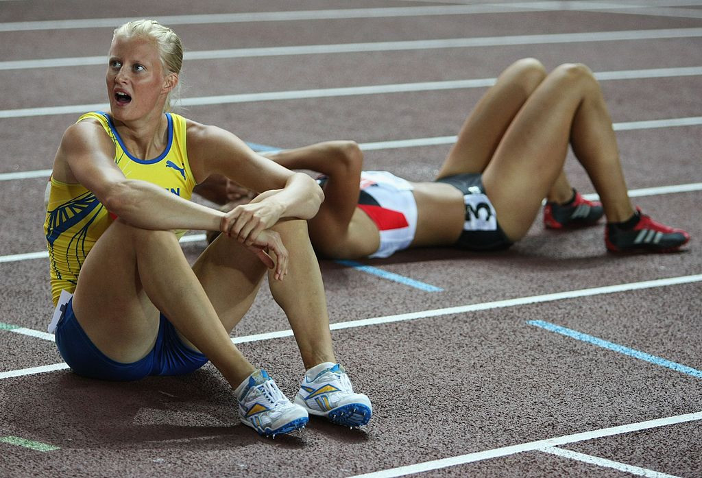 Sweden's Carolina Klüft, the 2004 Olympic heptathlon gold medallist and three-time world champion, chose the annual match against Finland in 2012 to compete in the last event of her career ©Getty Images