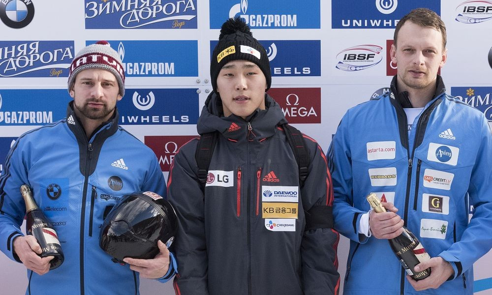 South Korea celebrates first World Cup skeleton winner as Dukurs brothers share European title