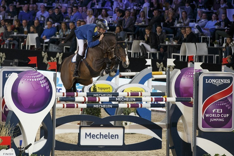 Germany’s Christian Ahlmann currently leads the World Cup Jumping standings