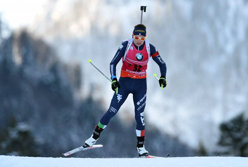 Dorothea Wierer of Italy's third place finish helped her climb to second on the overall leaderboard